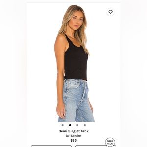 Dr. Denim black tank top from Revolve